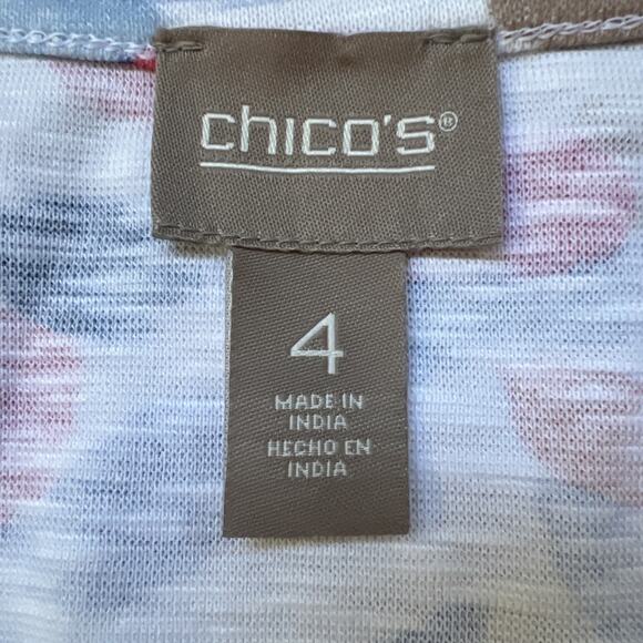 Chico's Dress Size 4/US 20 Multi Color Abstract Sleeveless Boho Tank Knee Length - Picture 5 of 9